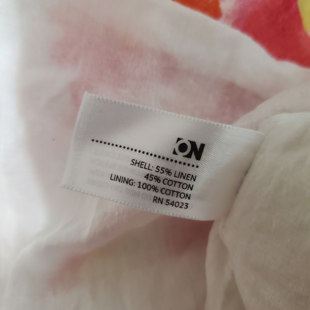 Old Navy Linen Blend Strapless Floral Maxi Dress - Multicolor Size Small - Picture 5 of 6